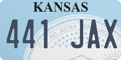 KS license plate 441JAX