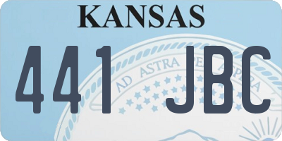 KS license plate 441JBC