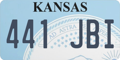 KS license plate 441JBI