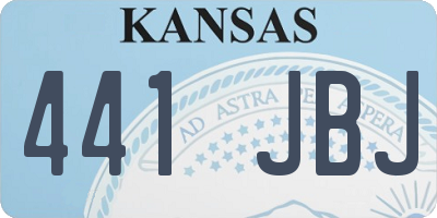 KS license plate 441JBJ