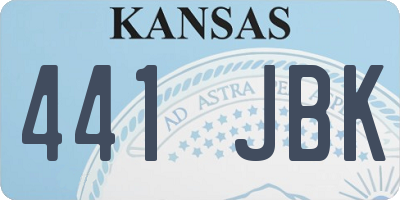 KS license plate 441JBK