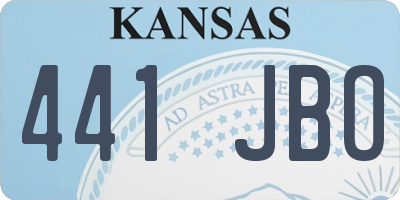 KS license plate 441JBO