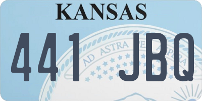 KS license plate 441JBQ