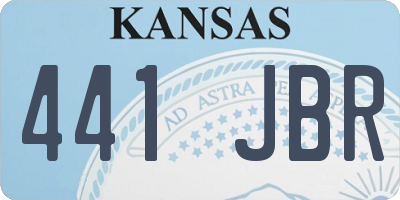 KS license plate 441JBR