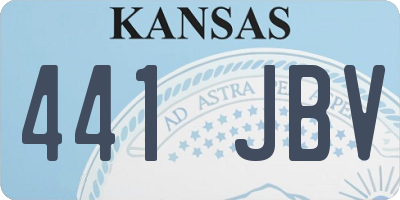 KS license plate 441JBV