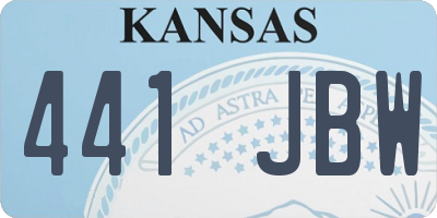 KS license plate 441JBW