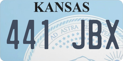 KS license plate 441JBX