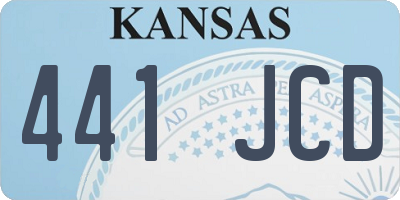 KS license plate 441JCD