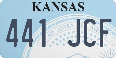 KS license plate 441JCF