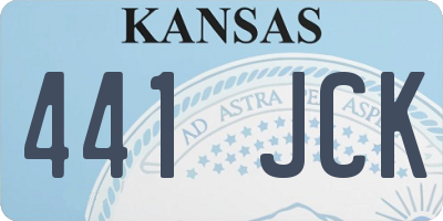 KS license plate 441JCK