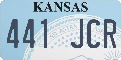 KS license plate 441JCR