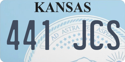 KS license plate 441JCS