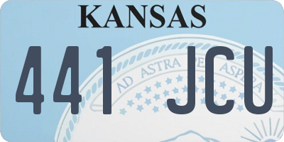 KS license plate 441JCU