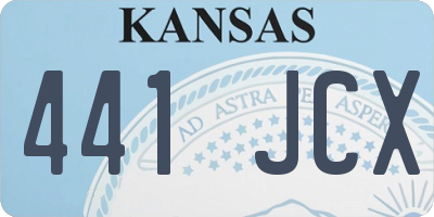 KS license plate 441JCX