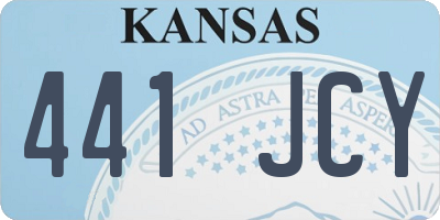 KS license plate 441JCY