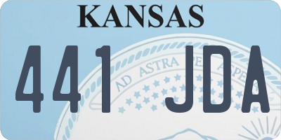 KS license plate 441JDA