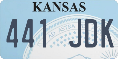 KS license plate 441JDK