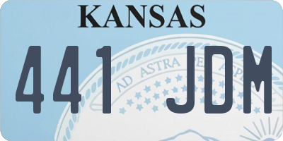 KS license plate 441JDM