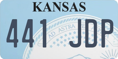 KS license plate 441JDP