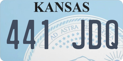 KS license plate 441JDQ