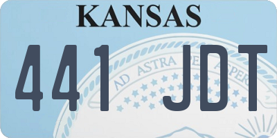 KS license plate 441JDT