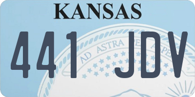 KS license plate 441JDV