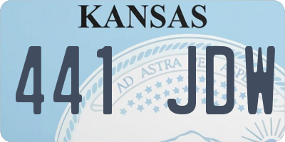 KS license plate 441JDW