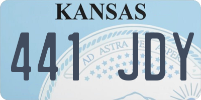 KS license plate 441JDY