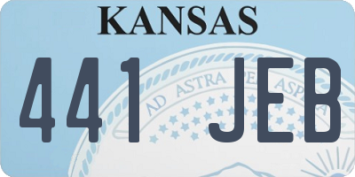 KS license plate 441JEB