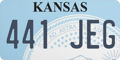 KS license plate 441JEG