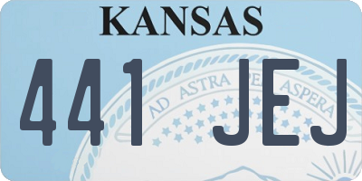 KS license plate 441JEJ