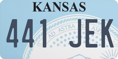 KS license plate 441JEK