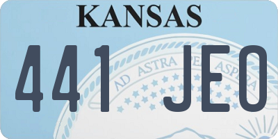 KS license plate 441JEO