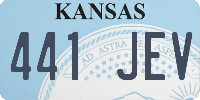 KS license plate 441JEV