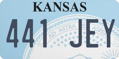 KS license plate 441JEY