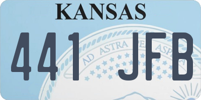 KS license plate 441JFB