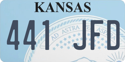 KS license plate 441JFD