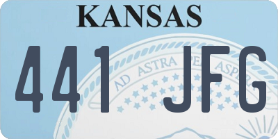 KS license plate 441JFG