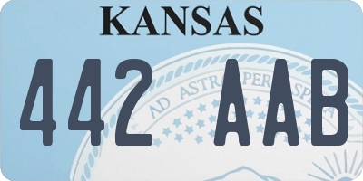 KS license plate 442AAB