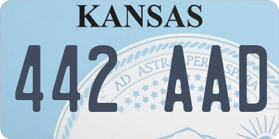 KS license plate 442AAD