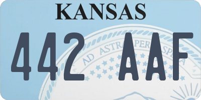 KS license plate 442AAF