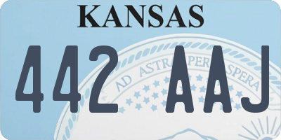 KS license plate 442AAJ