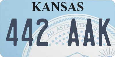 KS license plate 442AAK
