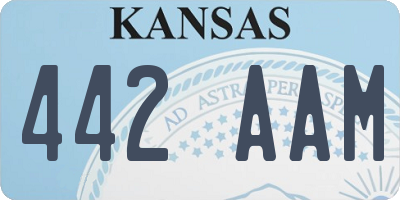 KS license plate 442AAM