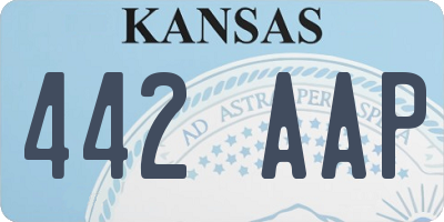 KS license plate 442AAP