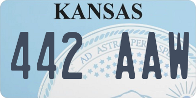 KS license plate 442AAW