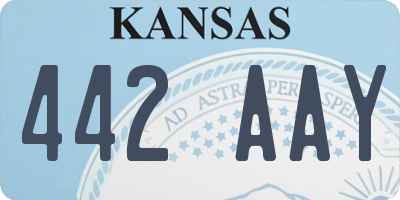 KS license plate 442AAY