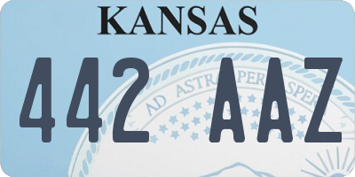 KS license plate 442AAZ