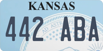 KS license plate 442ABA