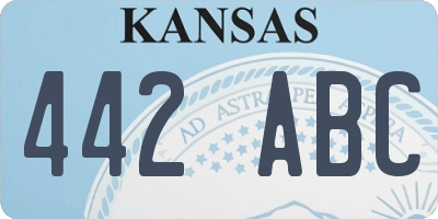 KS license plate 442ABC